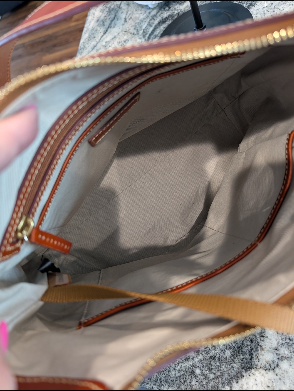 Dooney & Bourke Pebbled Leather Zip Hobo Bag w/Front Snap Pockets - Picture 5 of 16